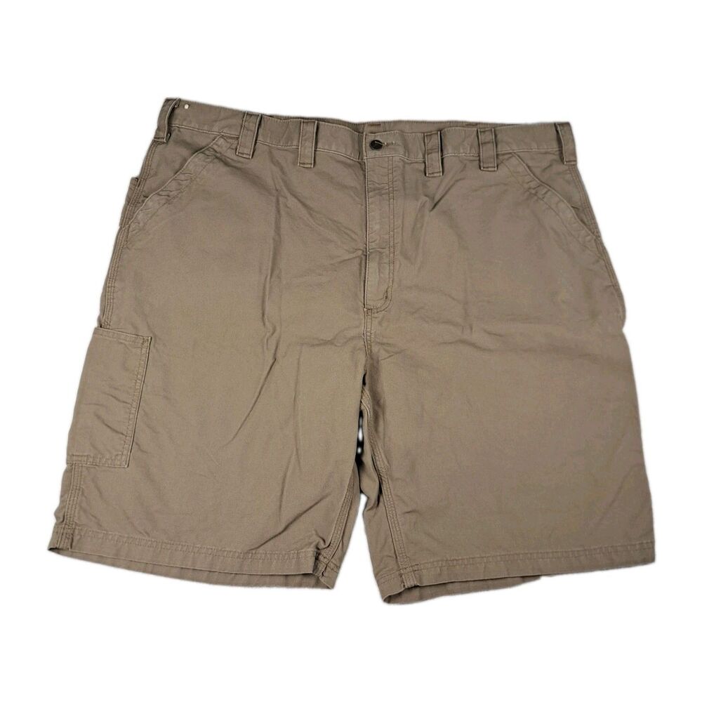 Carhartt Canvas Work Shorts Men 46 Brown Carpenter Utility B147 LBR